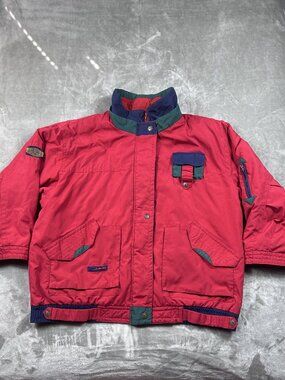 Vintage Mulberry Street Jacket Men's 3XL Red Big Boxy 90s Streetwear Lined Coat